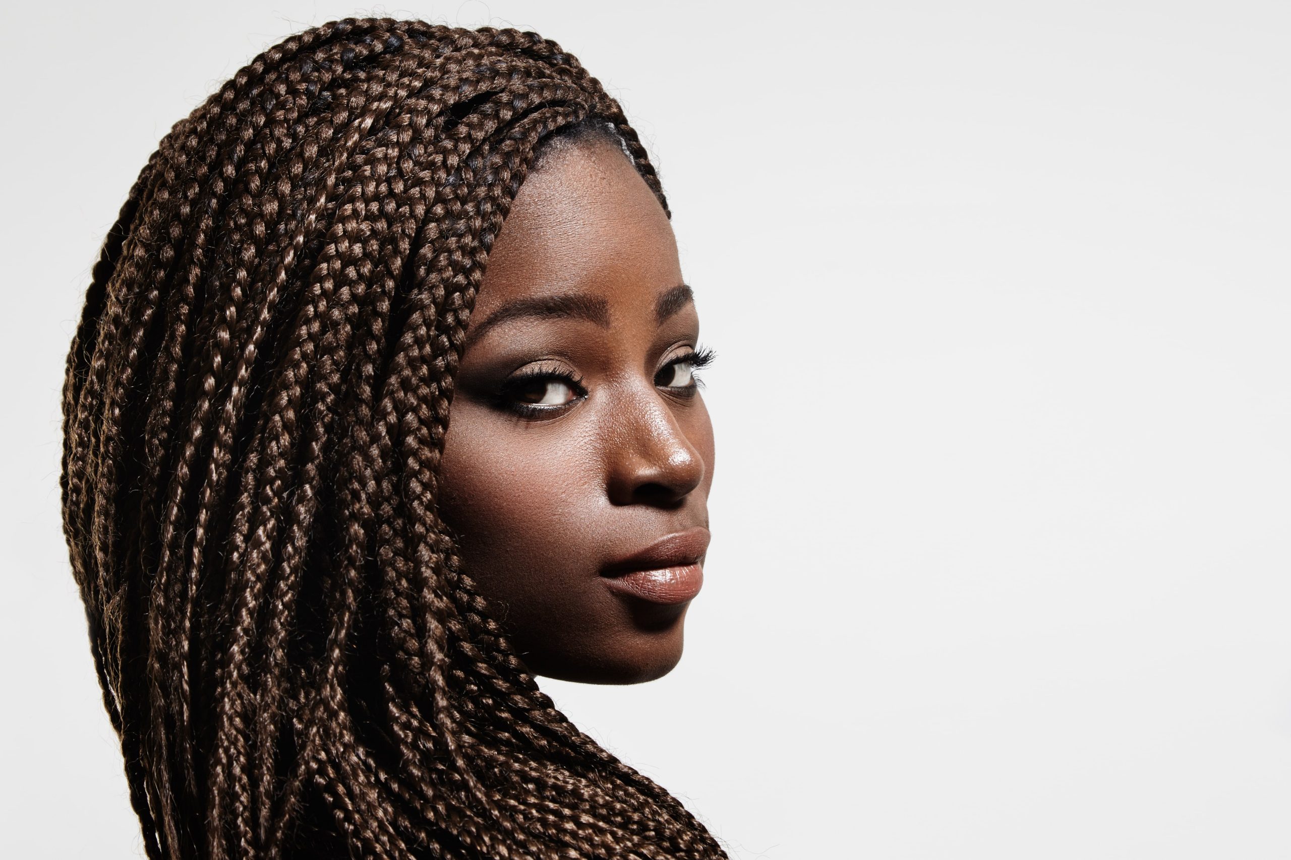 Woman with braids